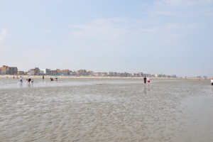 Plaża w Dunkierce, wypoczywaliśmy ..